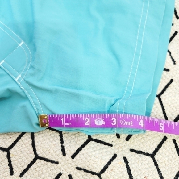 L.L.BEAN OUTDOOR HYBRID SHORT AQUA & NAVY, SZ 14 - Picture 10 of 10